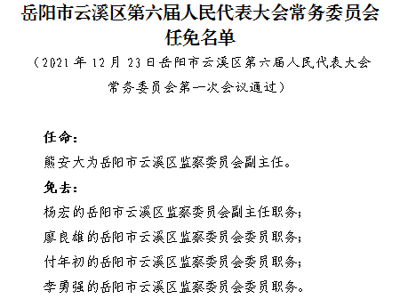 岳阳市最新人事任免动态更新